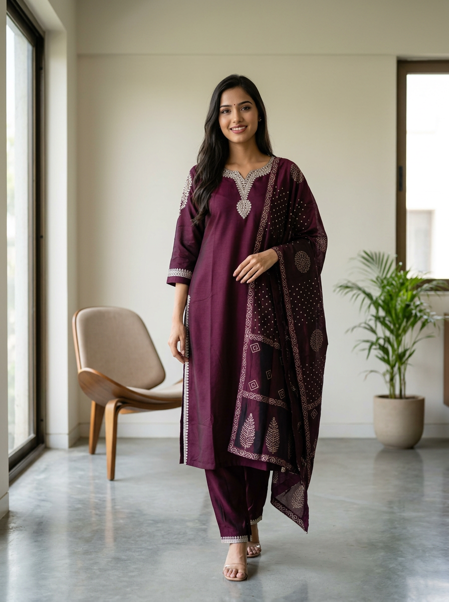 Soft Fabric Embroidered Kurta by Sabhya Paridhaan