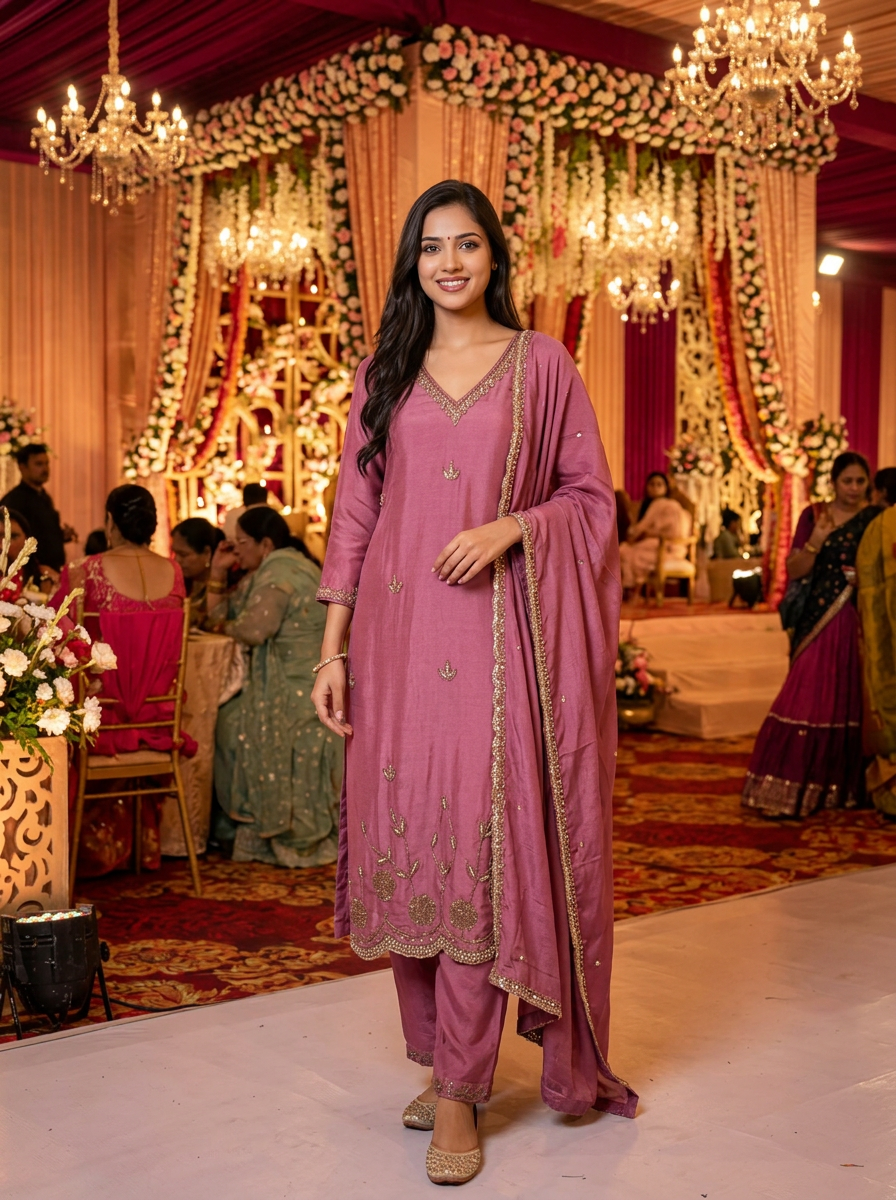 Elegant Hand Worked Kurta Set