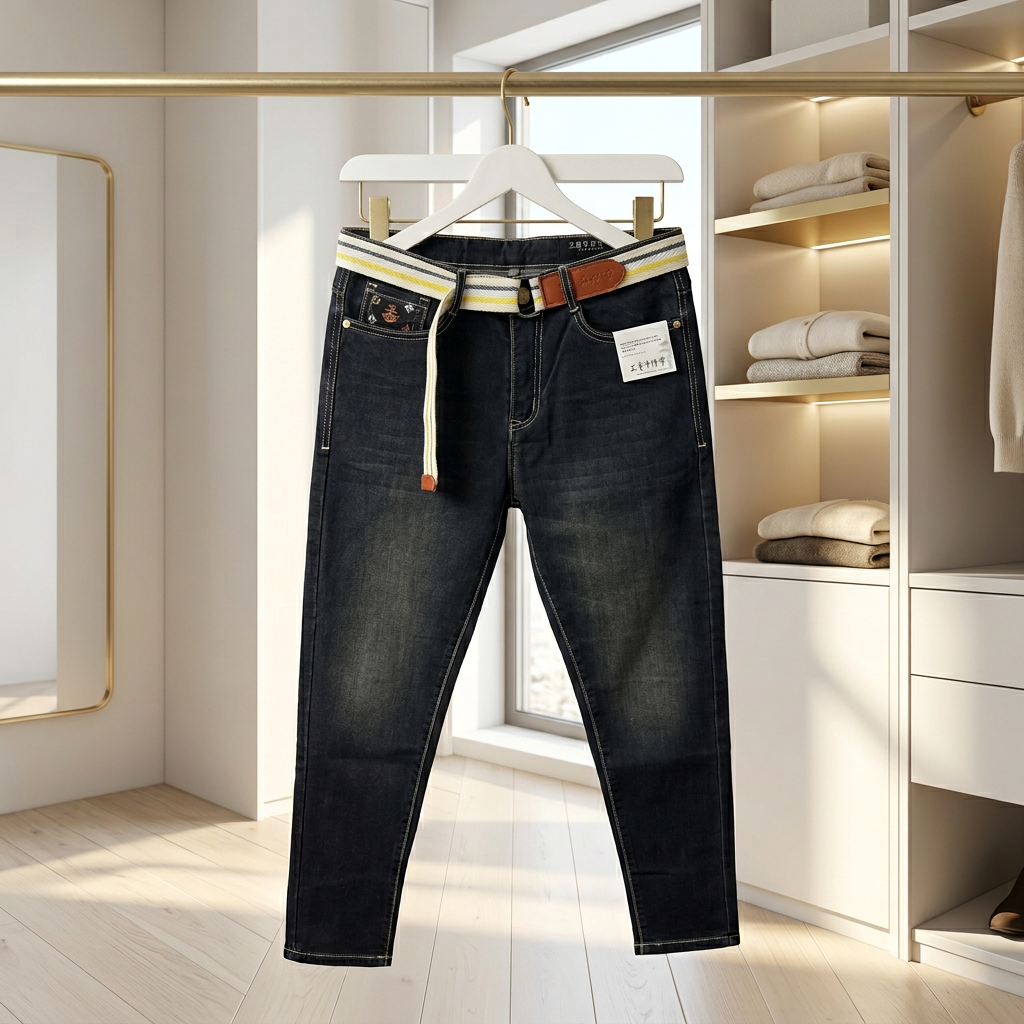 Stylish Denim Jeans with Belt
