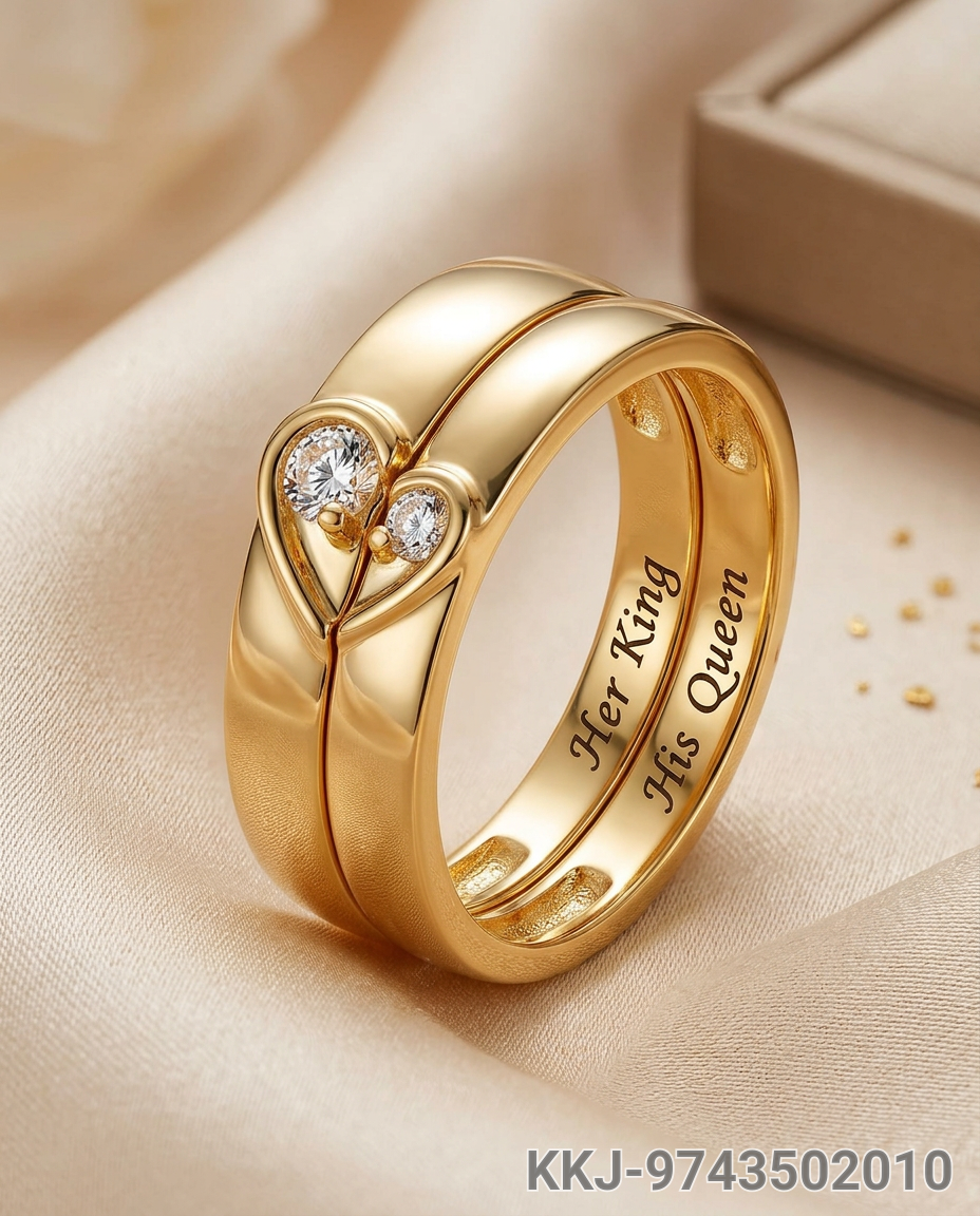 His & Her King Queen Rings view 2