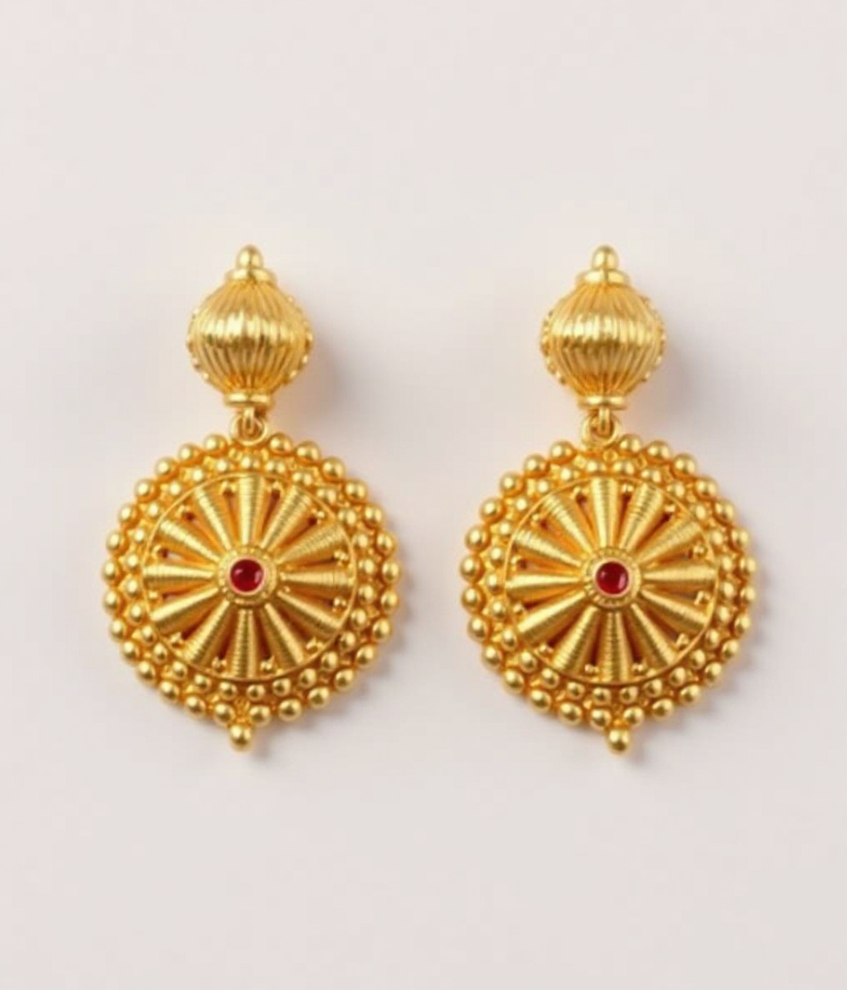 Gold Plated Earrings view 2