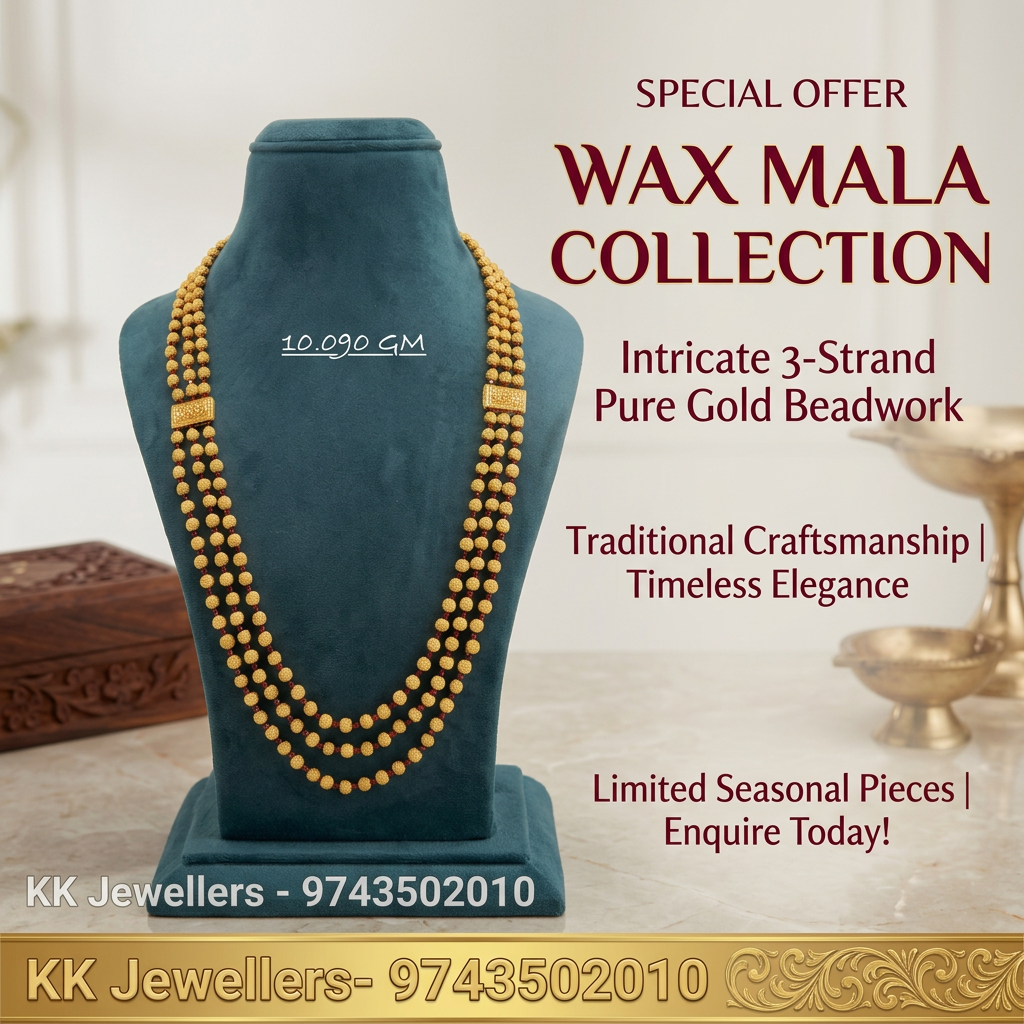 Wax Mala Collection - Kalyan Karnataka Jewellers view 2