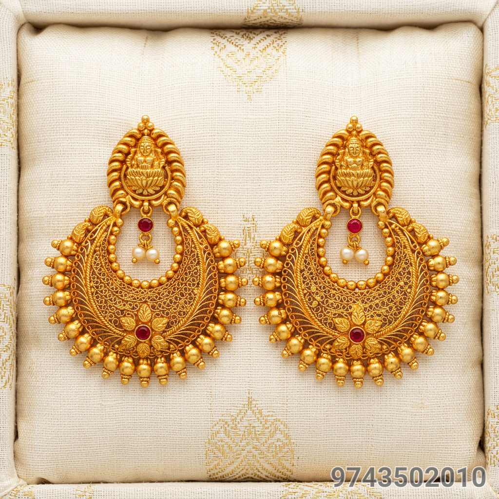 Traditional Gold Chand Bali view 2