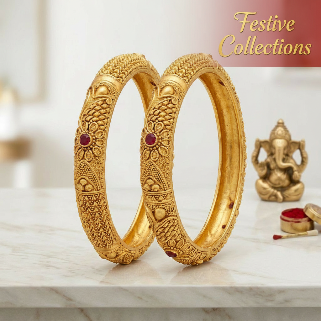 Festive Gold Bangles view 2