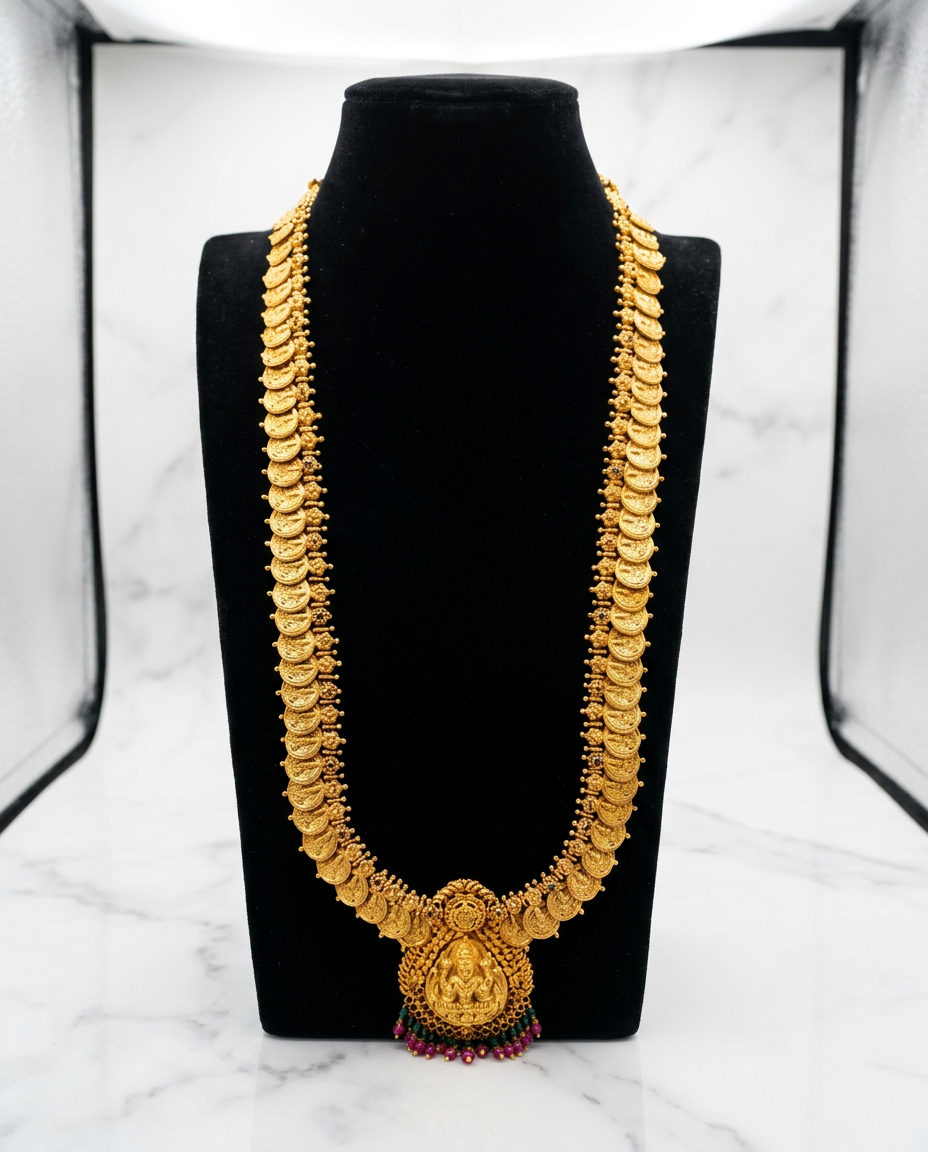 Lakshmi Coin Necklace view 2