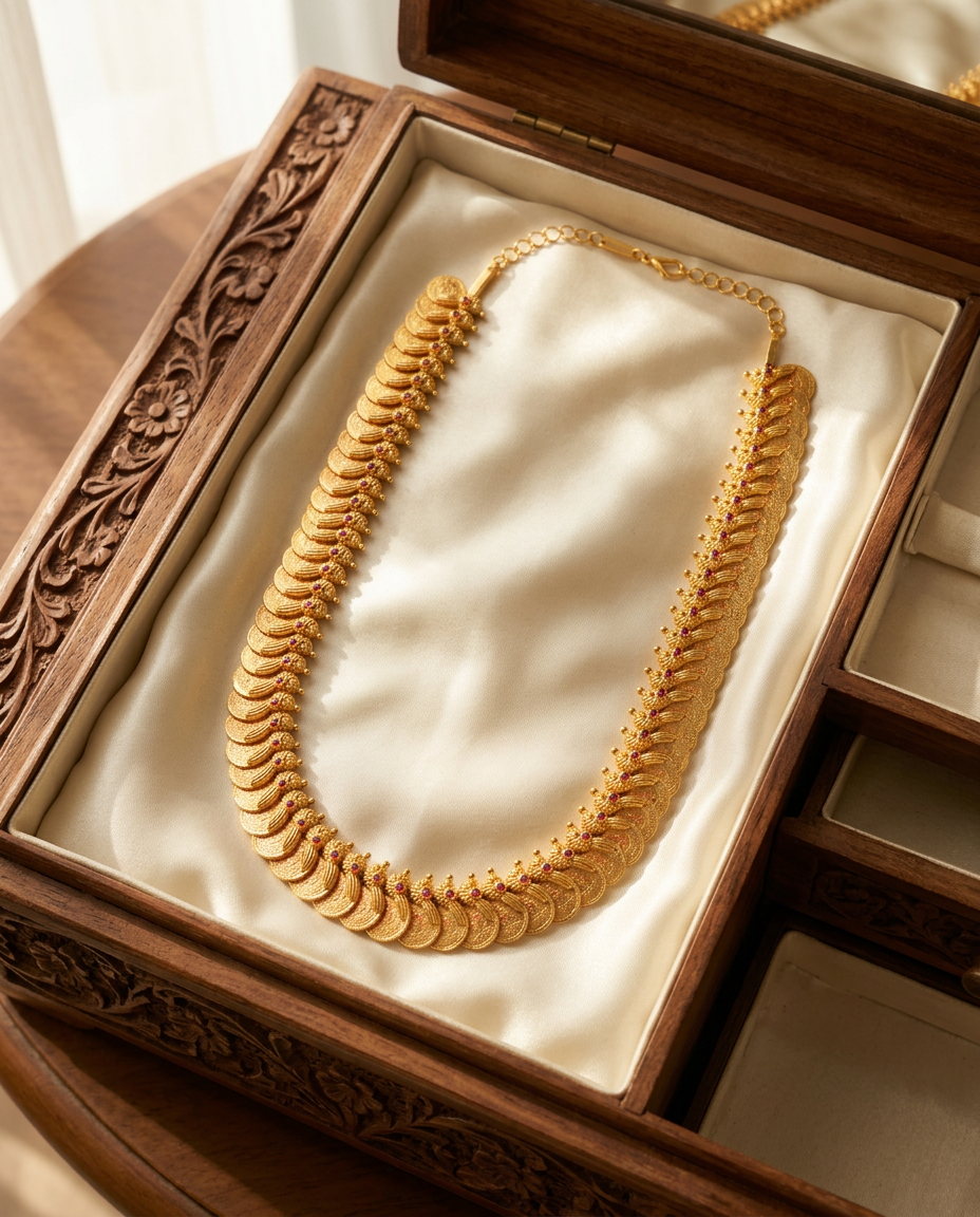 Gold Coi Necklace view 2