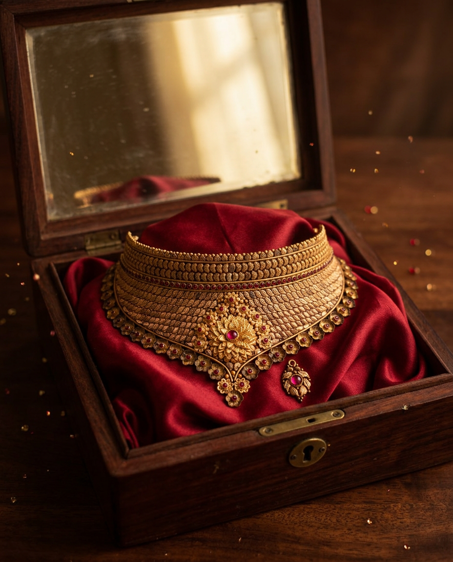 Gold Choker Neckla view 2