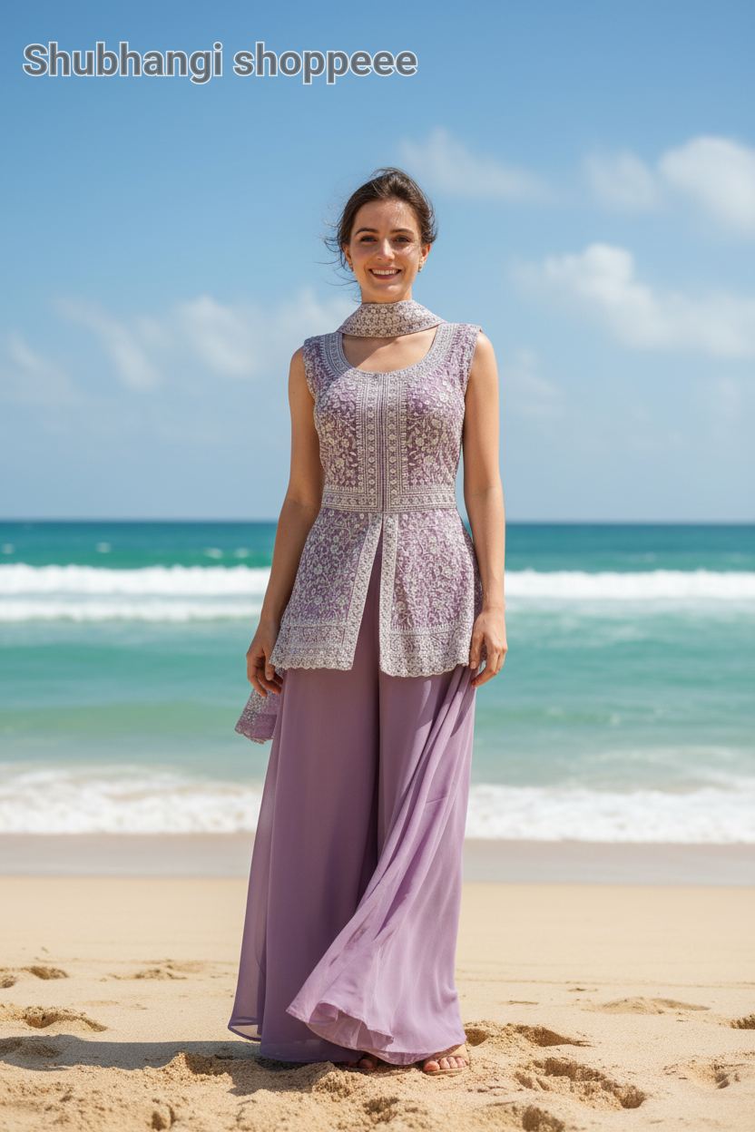 Embroidered Ethnic Indo Western