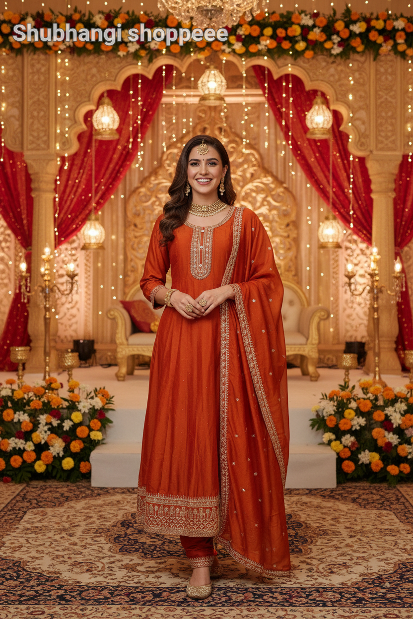 Embroidered Anarkali Dress