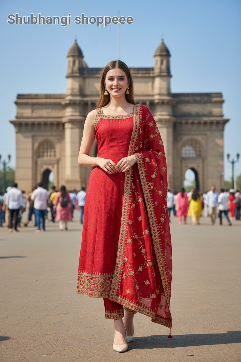 Red Anarkali Suit