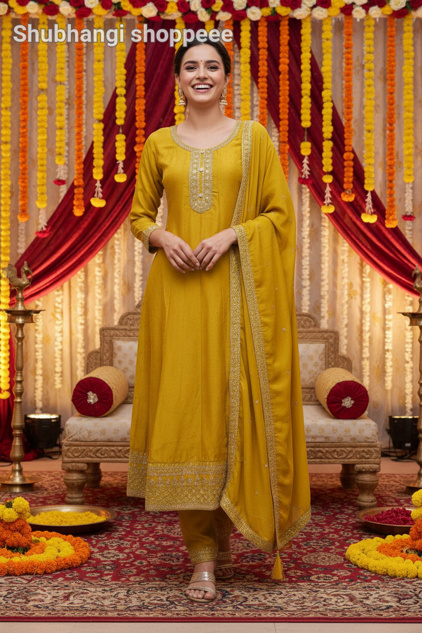 Yellow Anarkali Suit