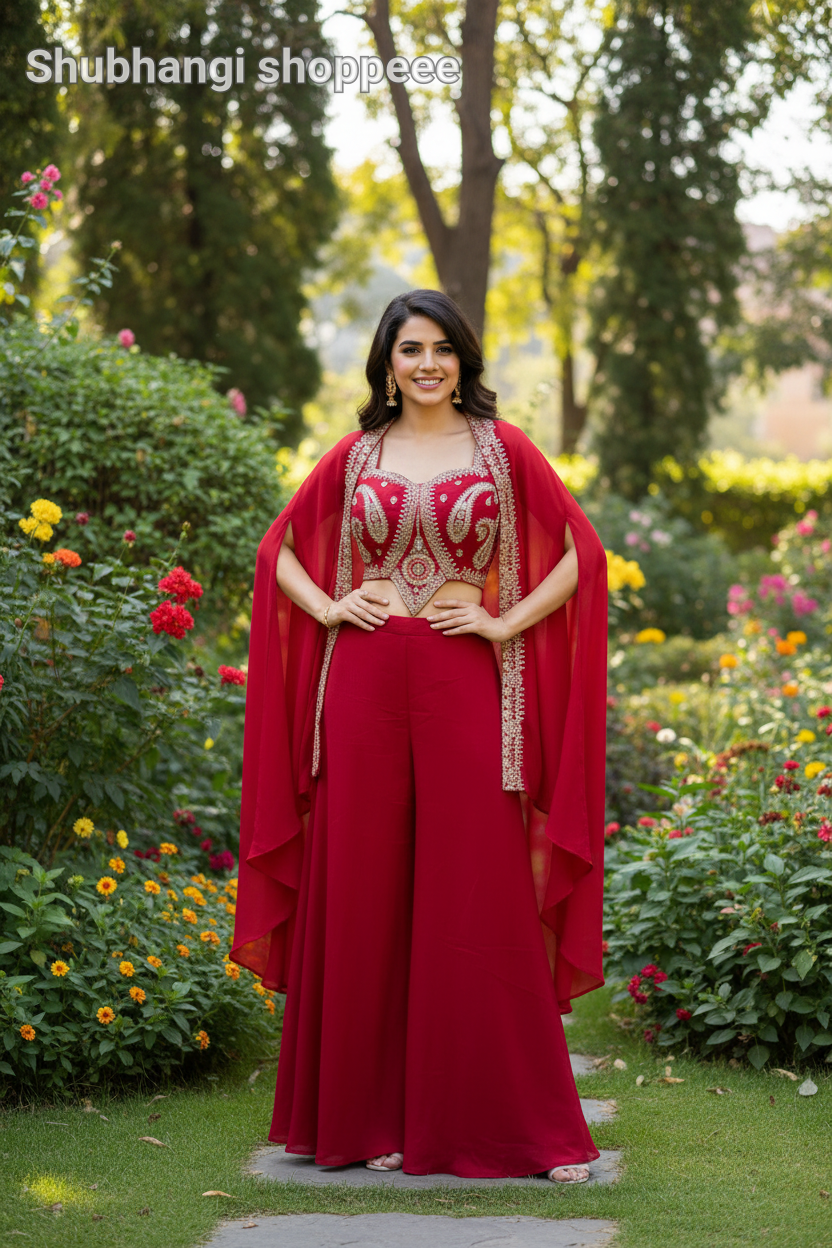 Embellished Rani Pink Indo Western Jacket