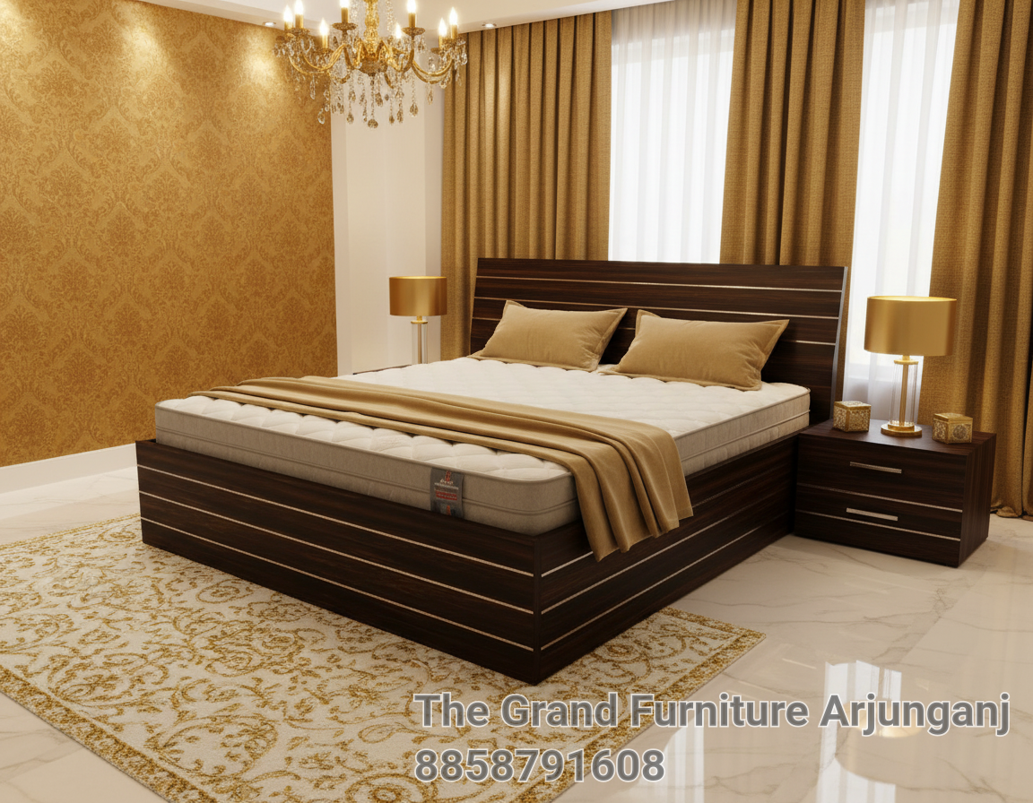 Wooden Bed with Headboard