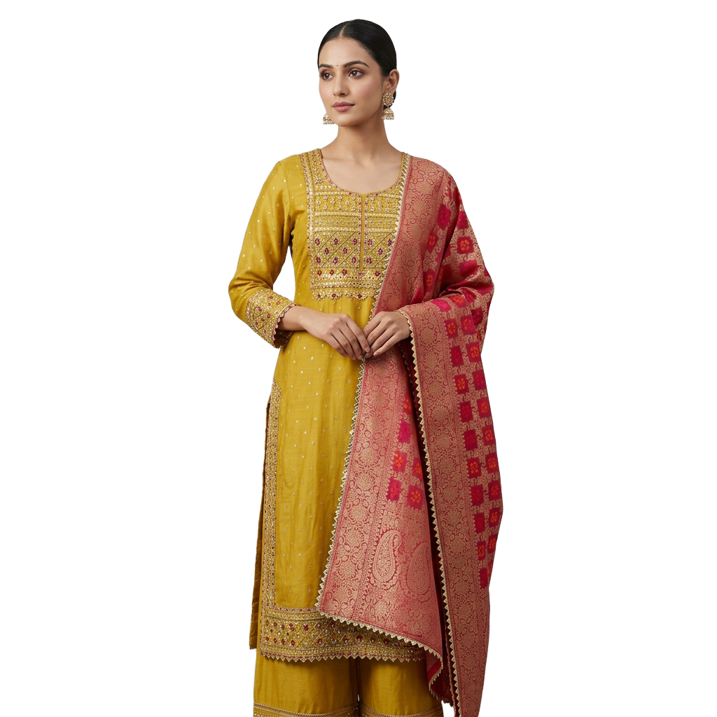 Ethnic Embroidered Suit view 2