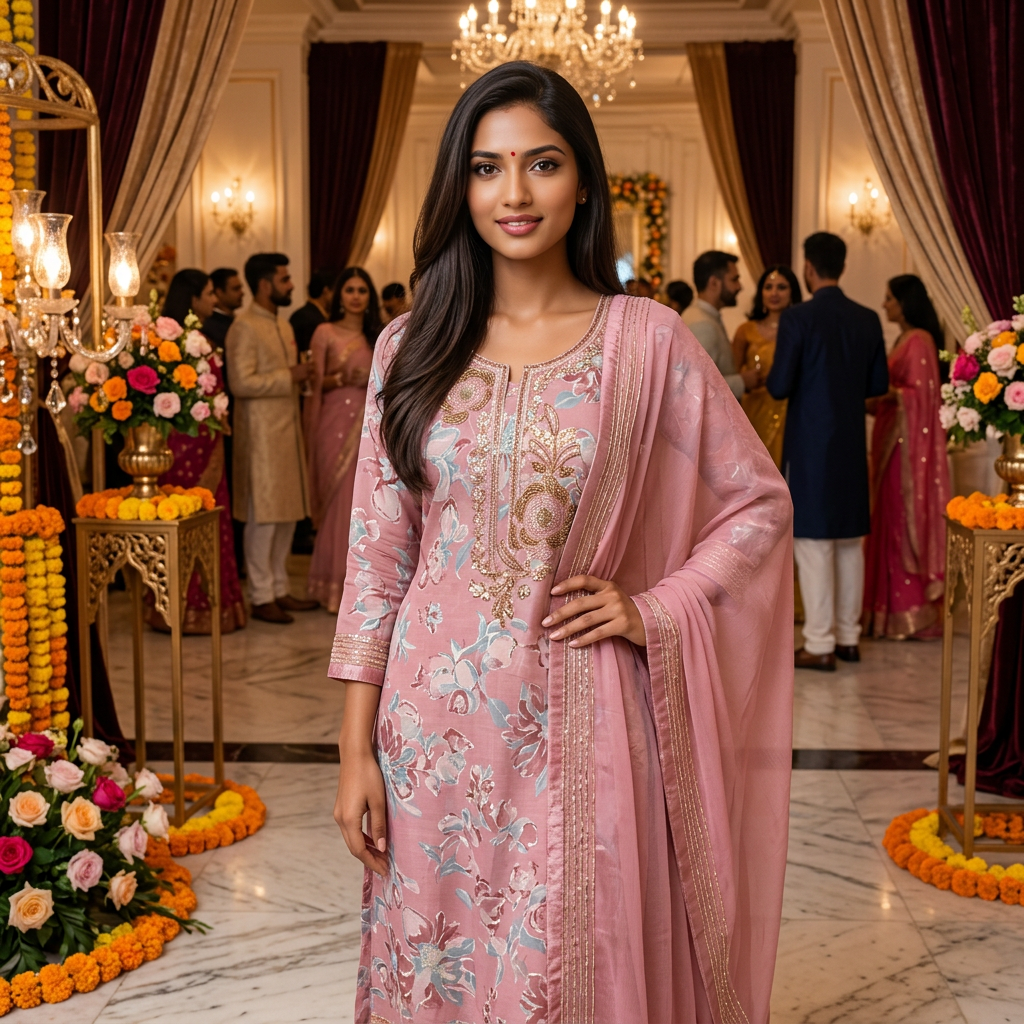 Elegant Embroidered Suit view 2