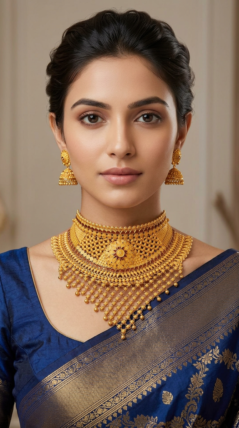 New Palak Gold Necklace view 2