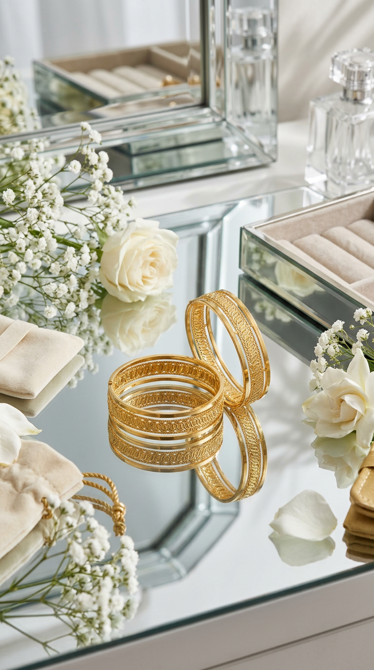 30gm Half Round Gold Bangles