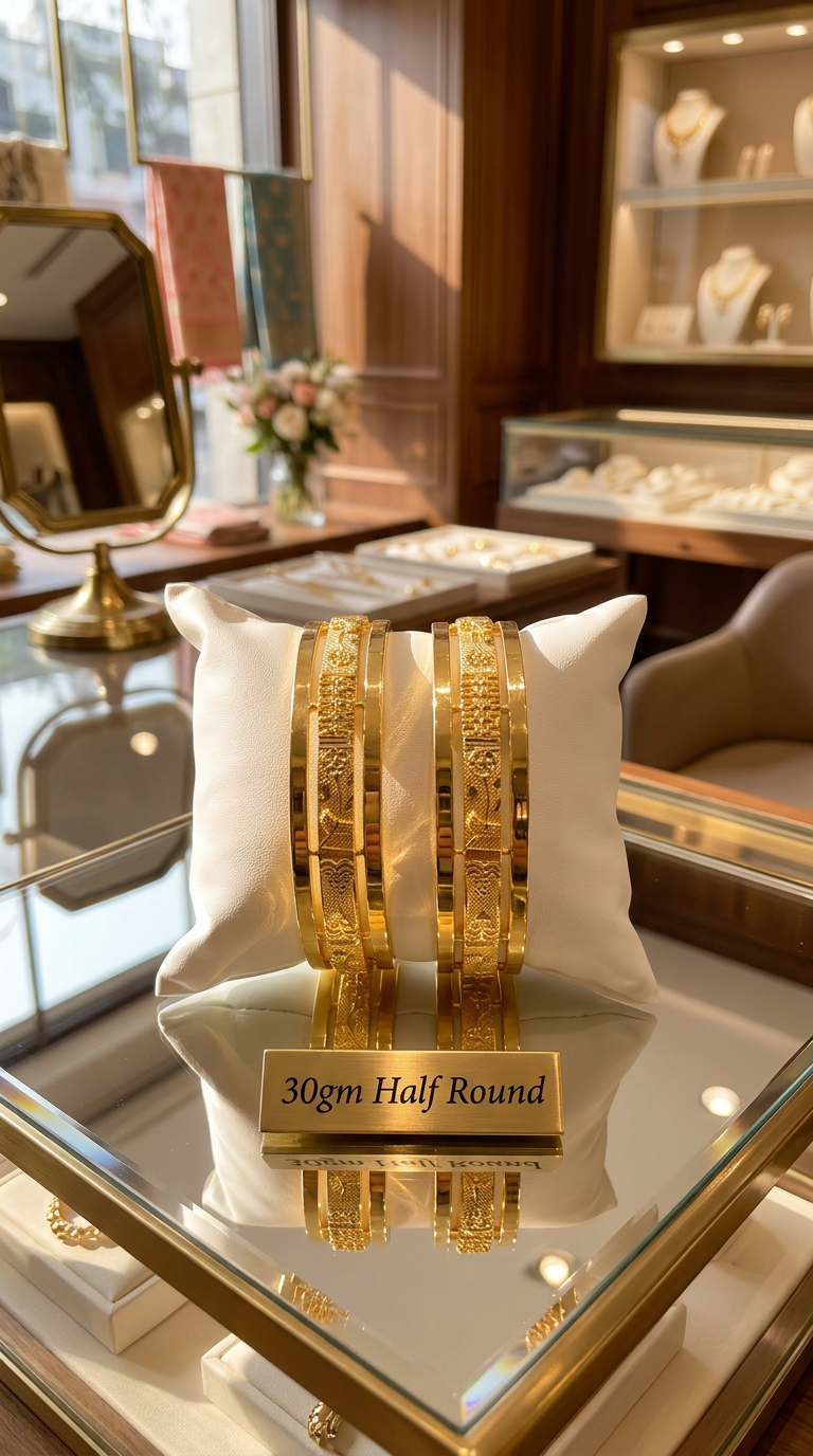 30gm Half Round Bangles