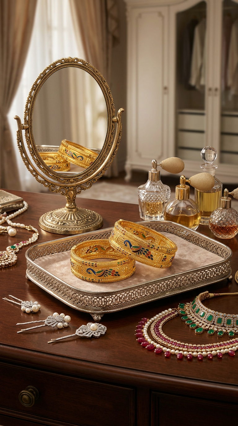 Peacock Design Gold Bangles