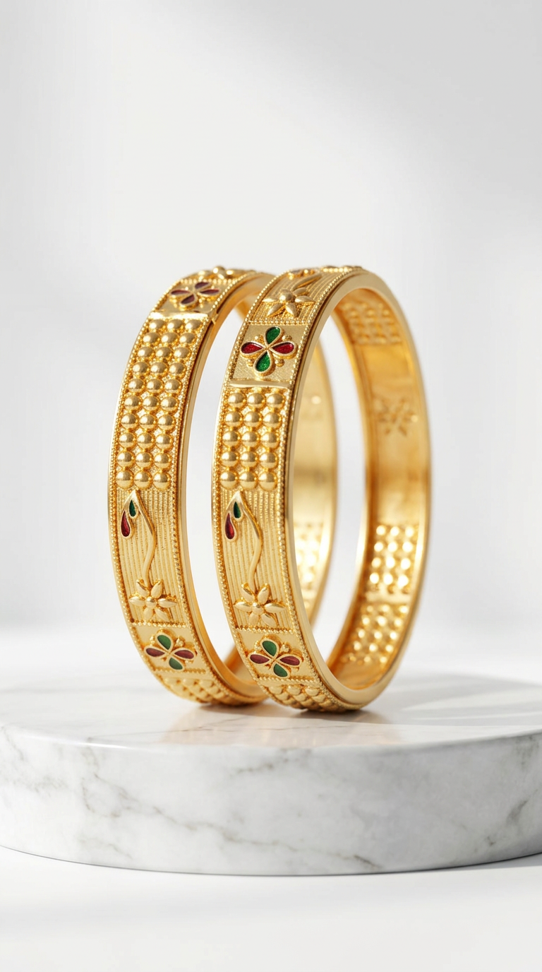 Ethnic Gold Bangles