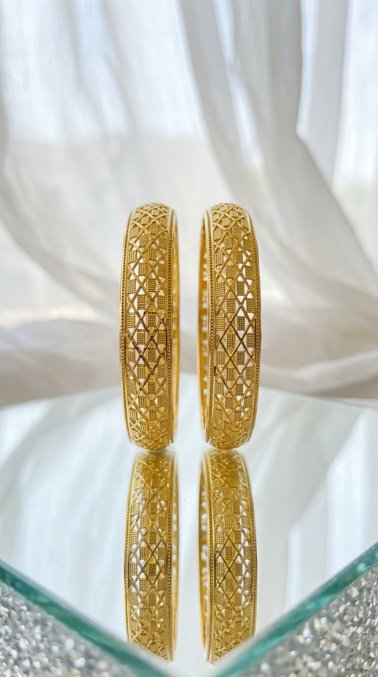 16gm Gold Half Round Bangles