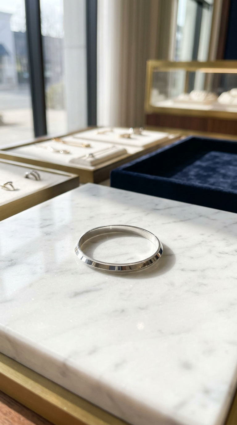 Silver Bangle view 2