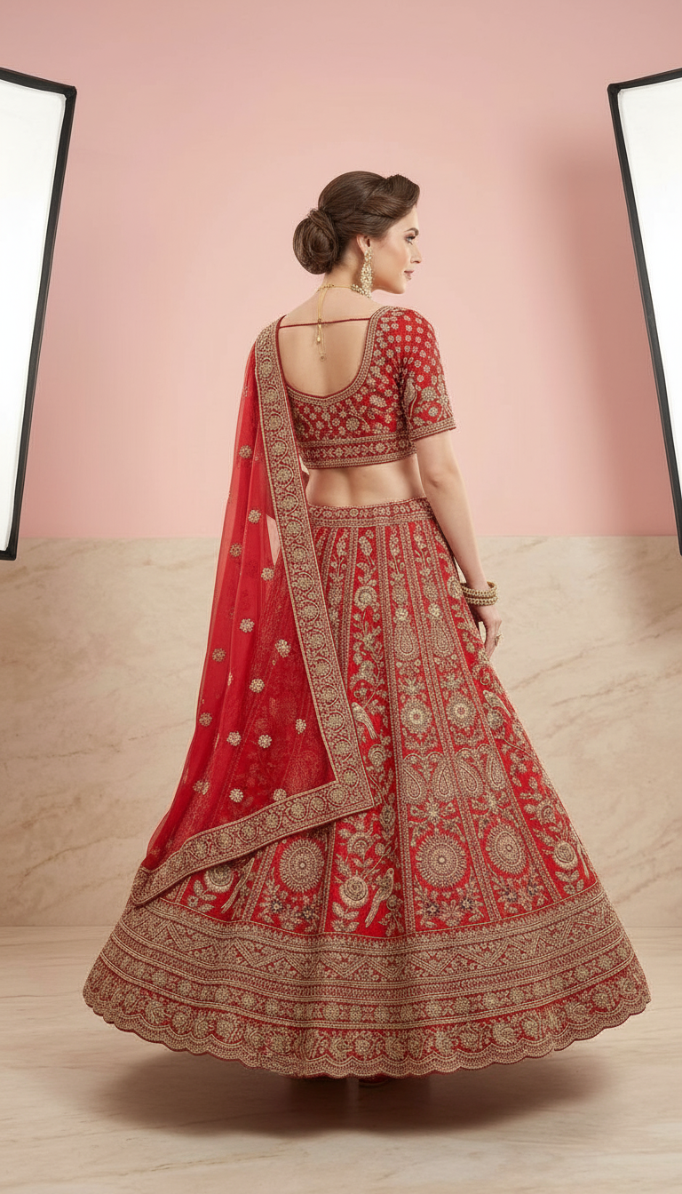 Elegant Bridal Lehanga view 4