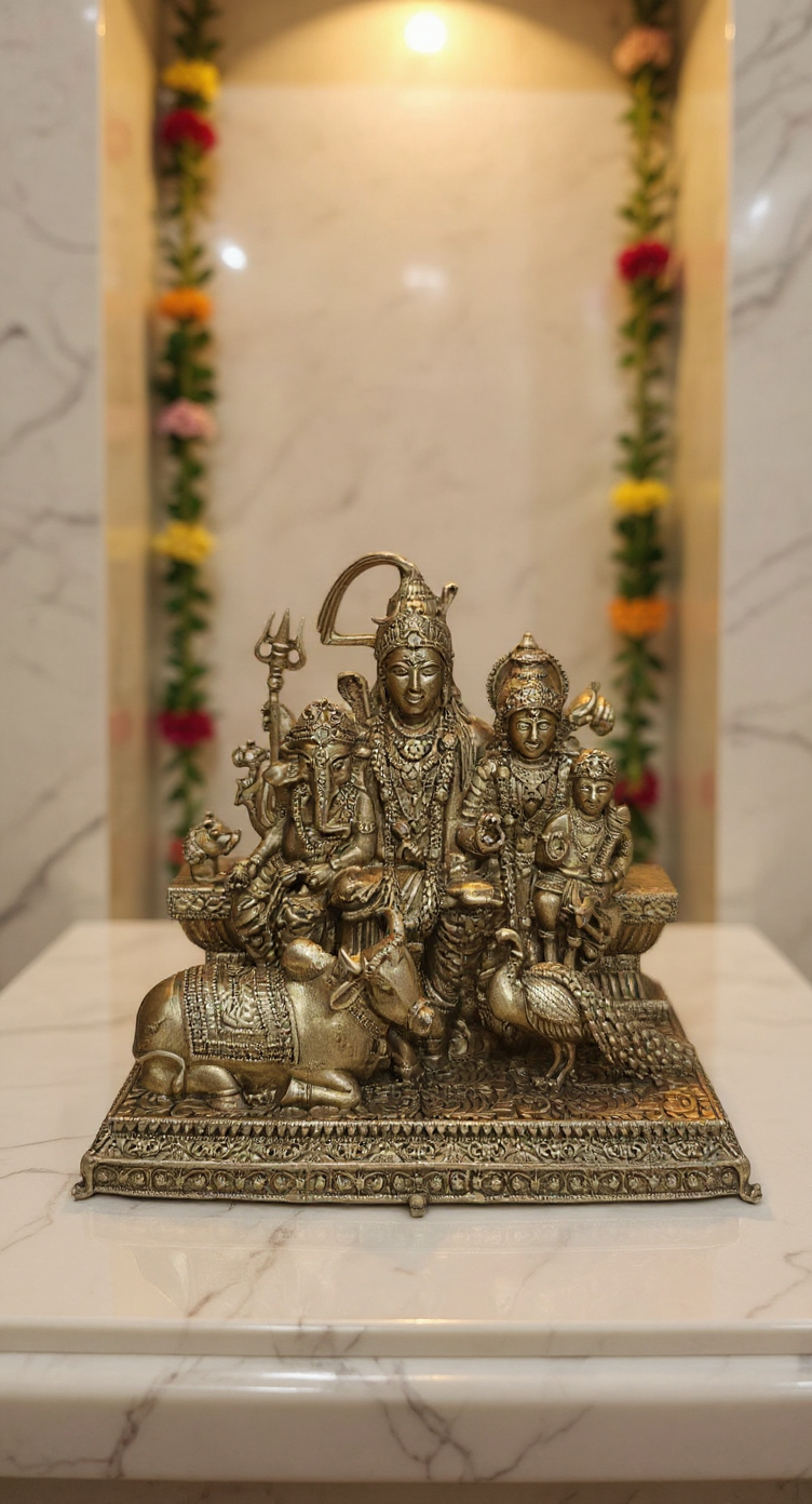 Silver Shiv Parivar Pure 92.5 Silver Idol view 2