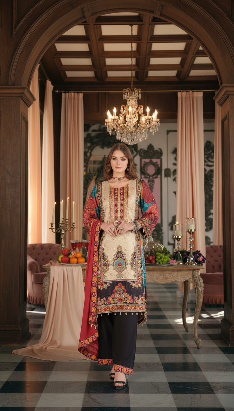 Frock Anarkali Shimmer Ethnic Suit view 2