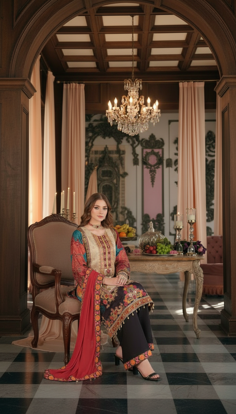 Frock Anarkali Shimmer Ethnic Suit view 3