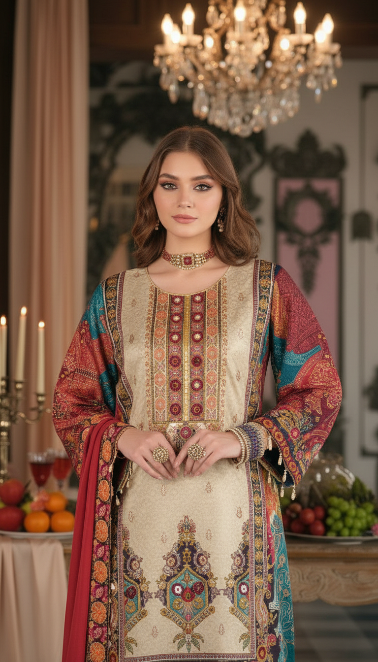 Frock Anarkali Shimmer Ethnic Suit view 4