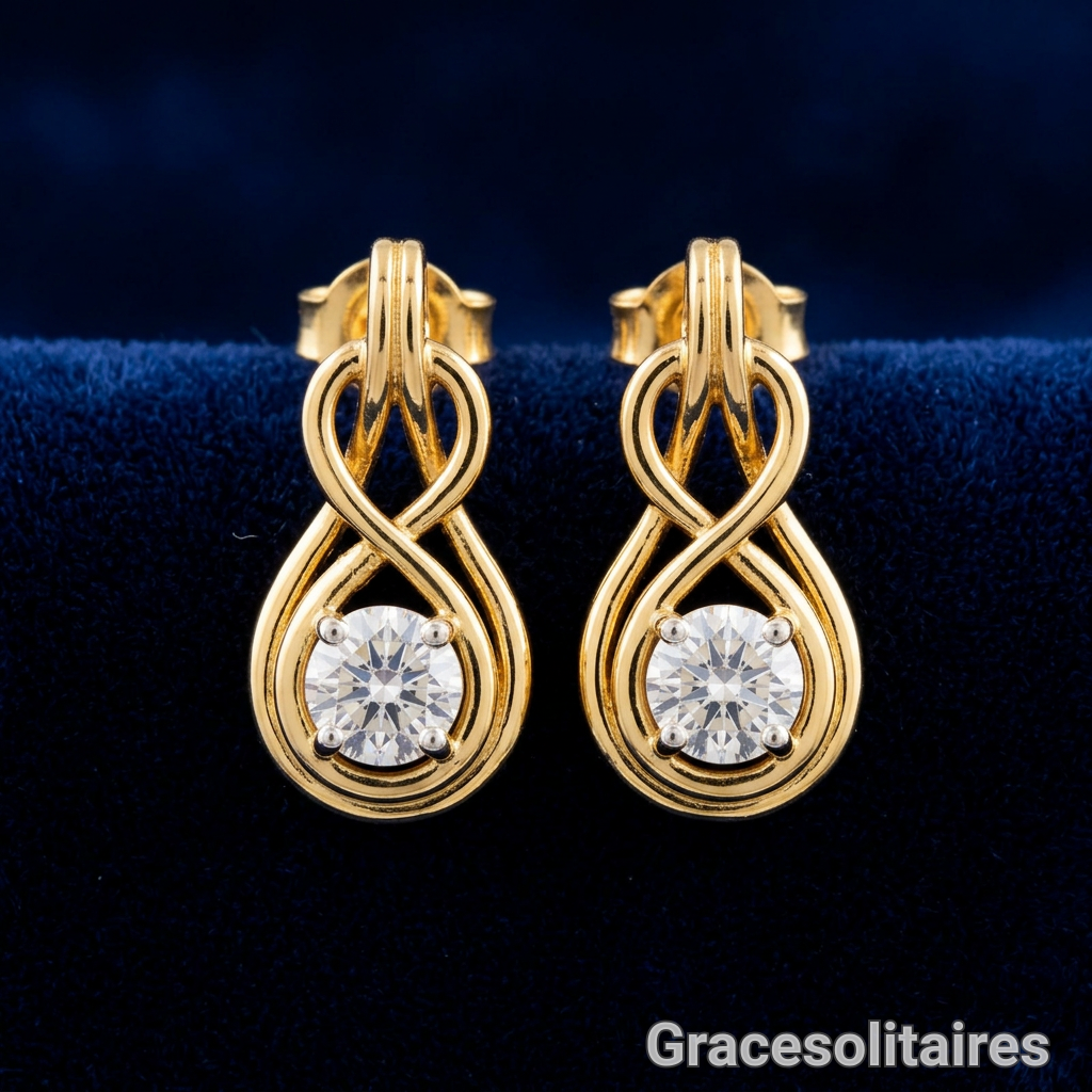 1.07 CARAT ROUND SOLITAIRE EARRINGS