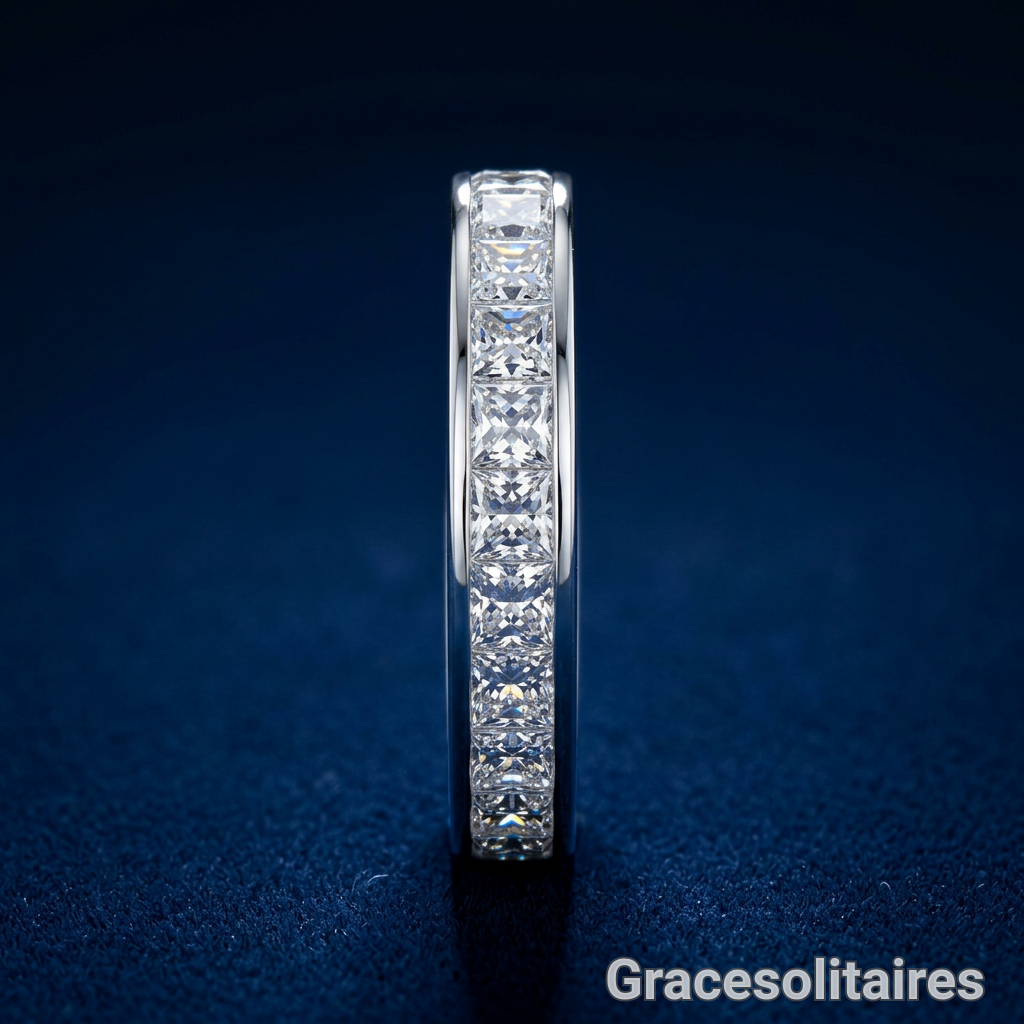1.56CARAT PRINCESS CUT SOLITAIRE BAND