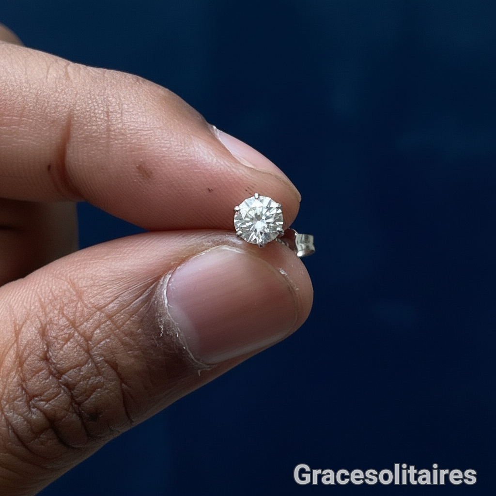 0.50 CARAT ROUND SOLITAIRE NOSE PIN