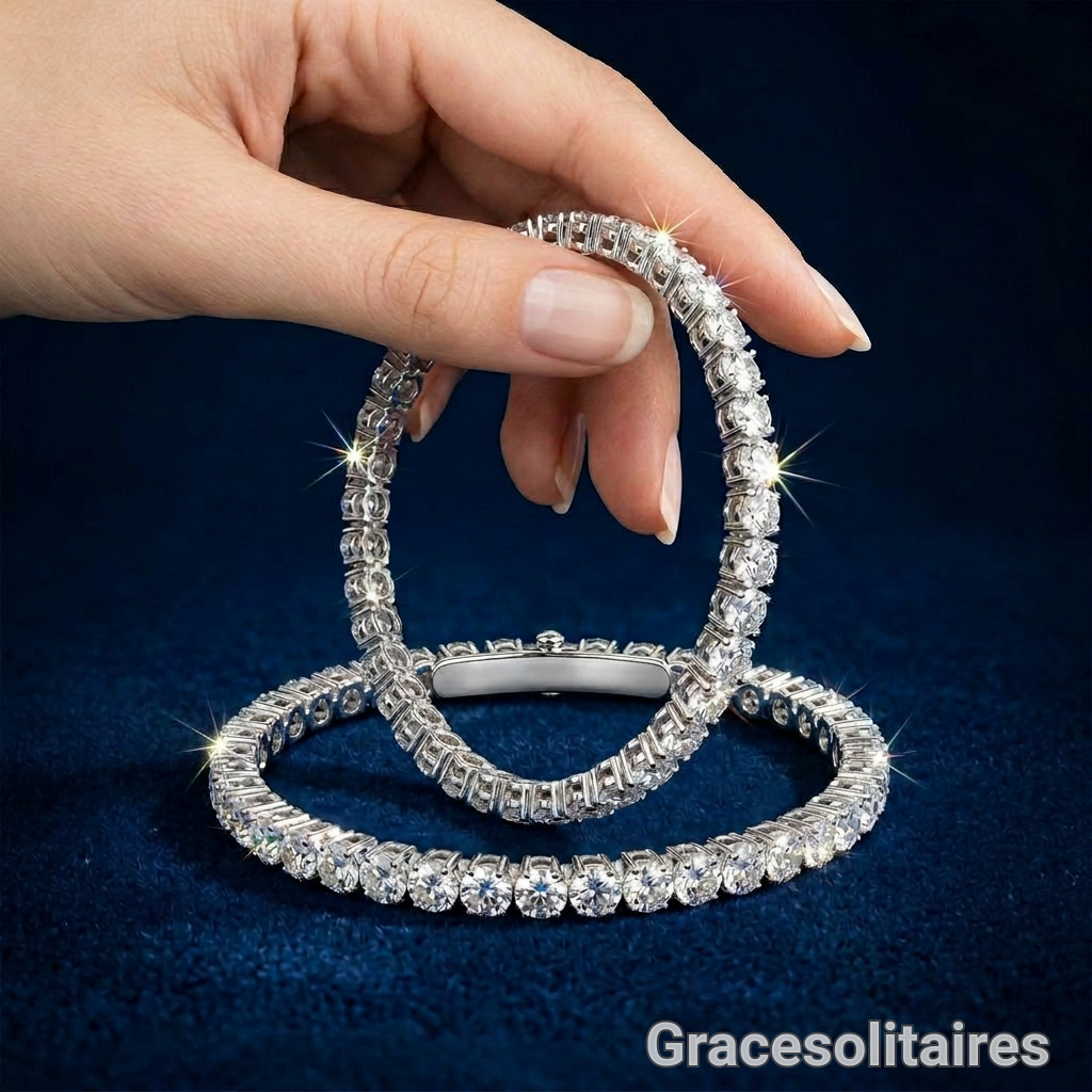 37.86 CARAT ROUND SOLITAIRE BANGLES