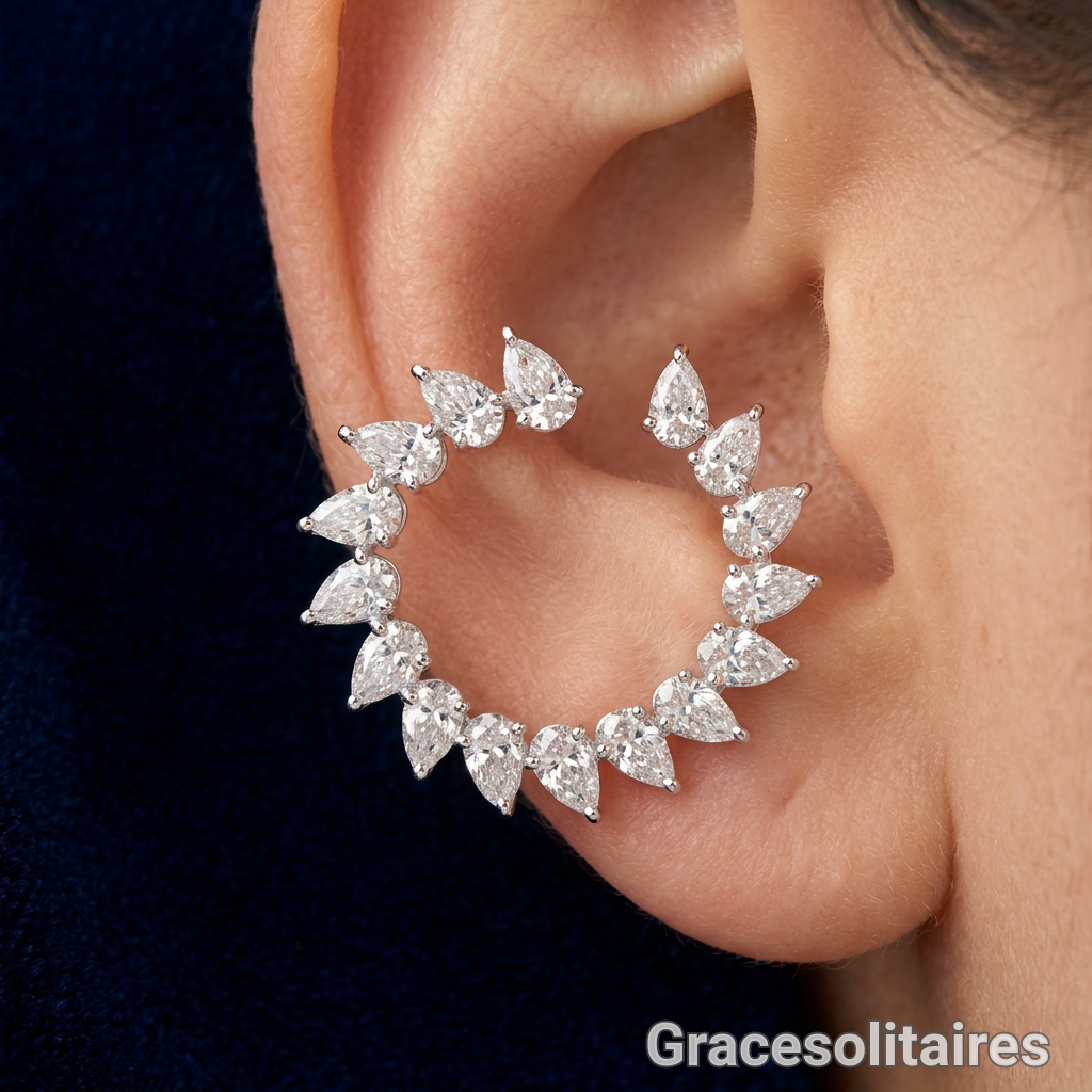 5.90 CARAT PEAR CUT SOLITAIRE EARRINGS