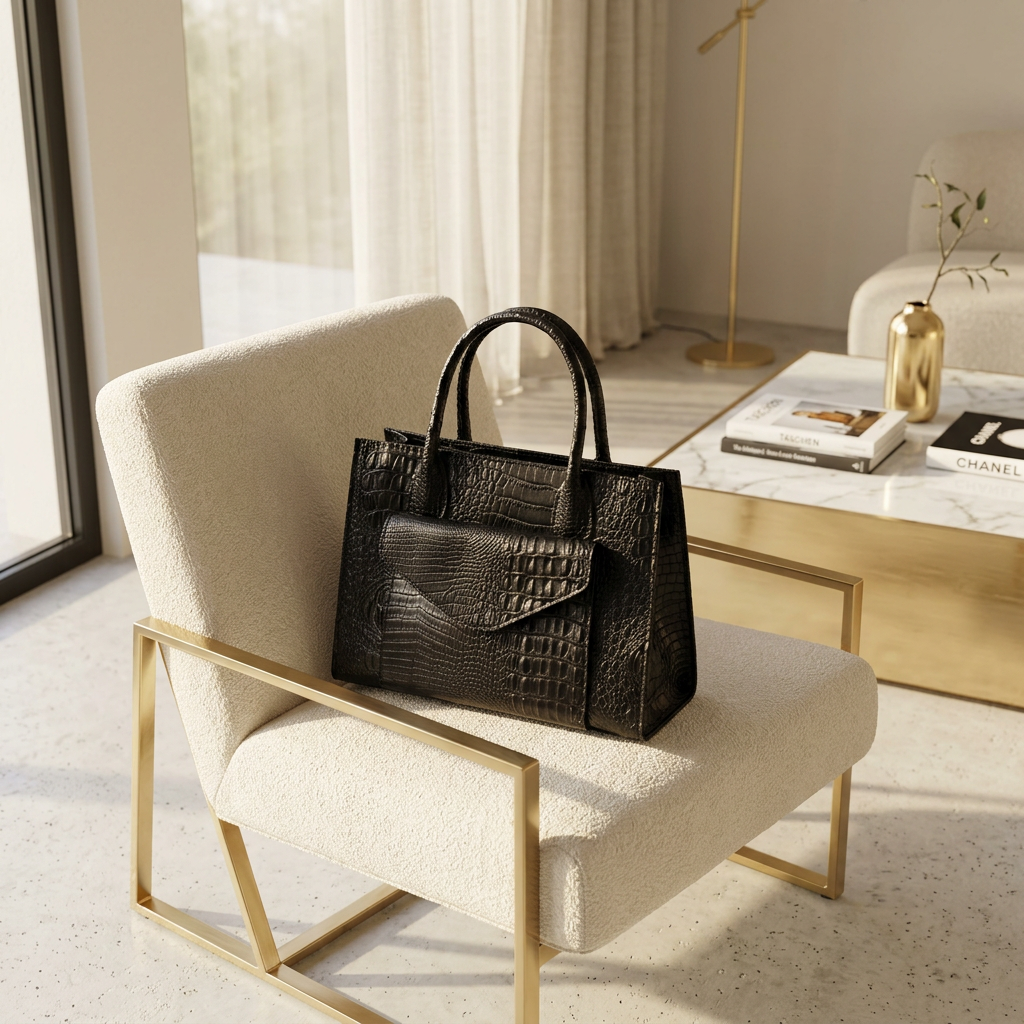 Crocodile Pattern Handbag view 9