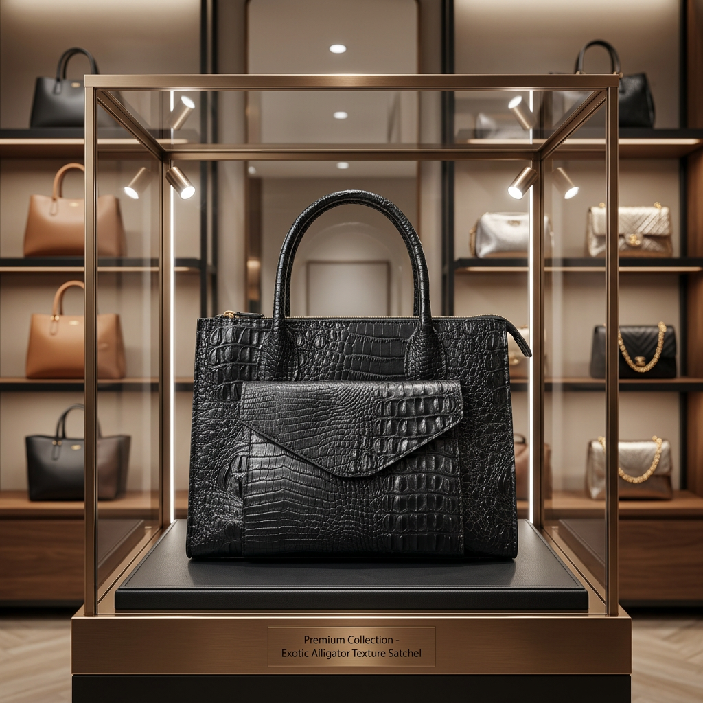 Crocodile Pattern Handbag view 11