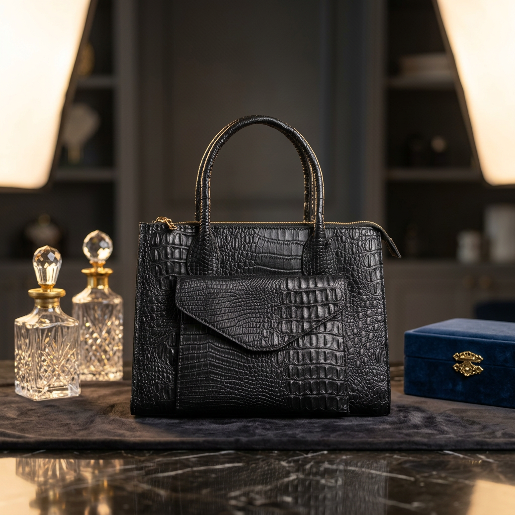 Crocodile Pattern Handbag view 10