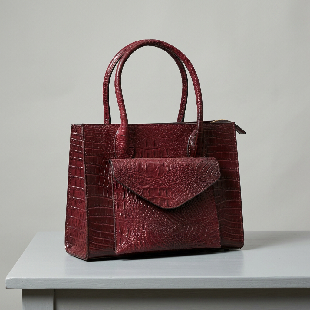 Crocodile Pattern Handbag view 8
