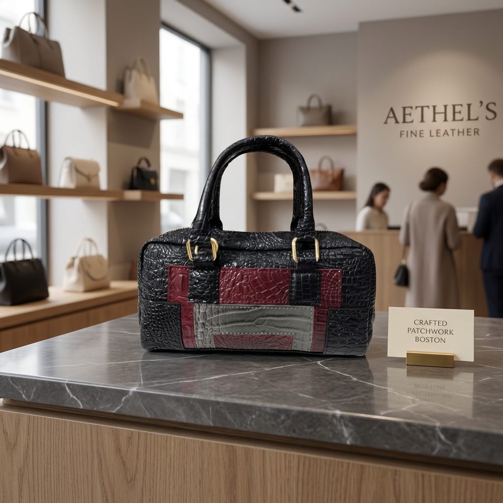 Croc-Embossed Handbag view 5