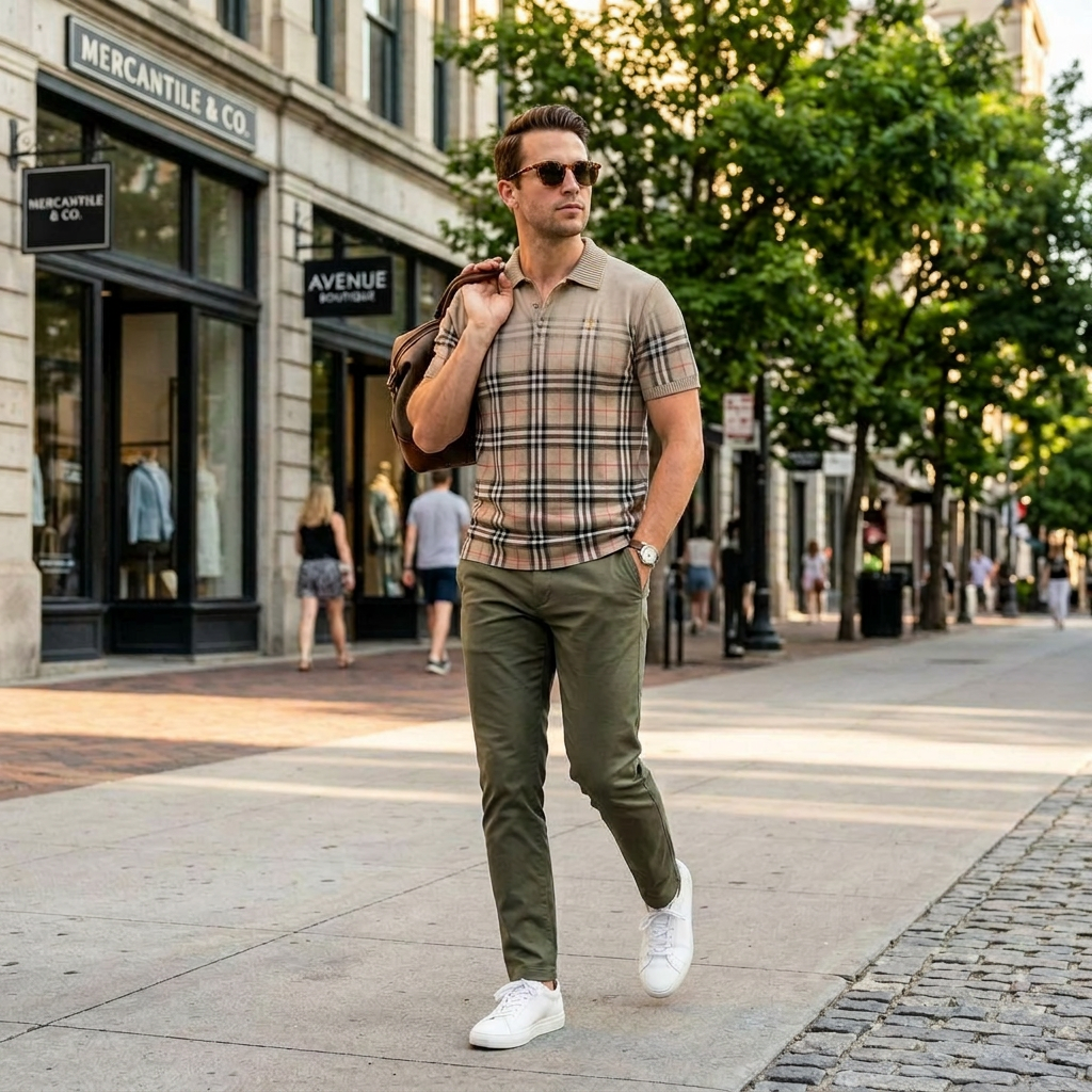 Plaid Polo Shirt view 2