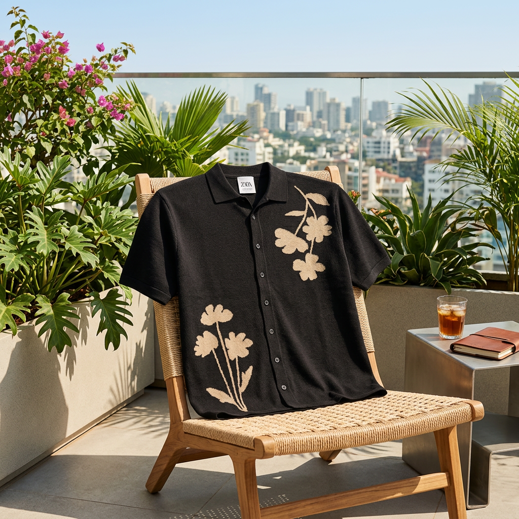 Floral Polo Shirt by Zara view 3