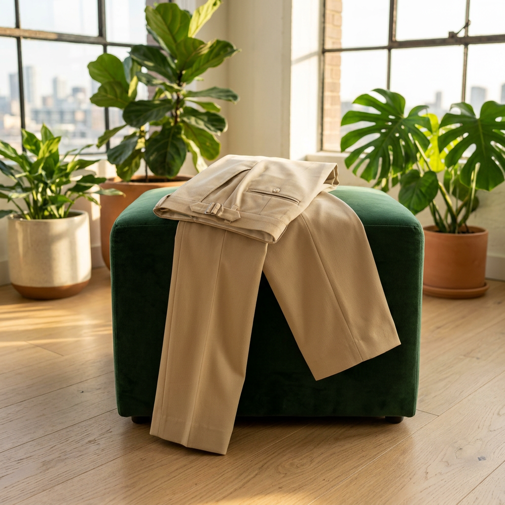 Slim Fit Khaki Trousers view 2