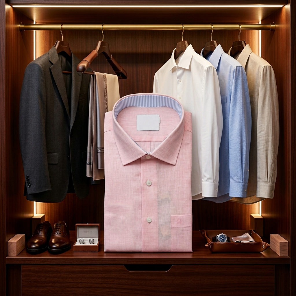 Pink Linen Shirt view 2