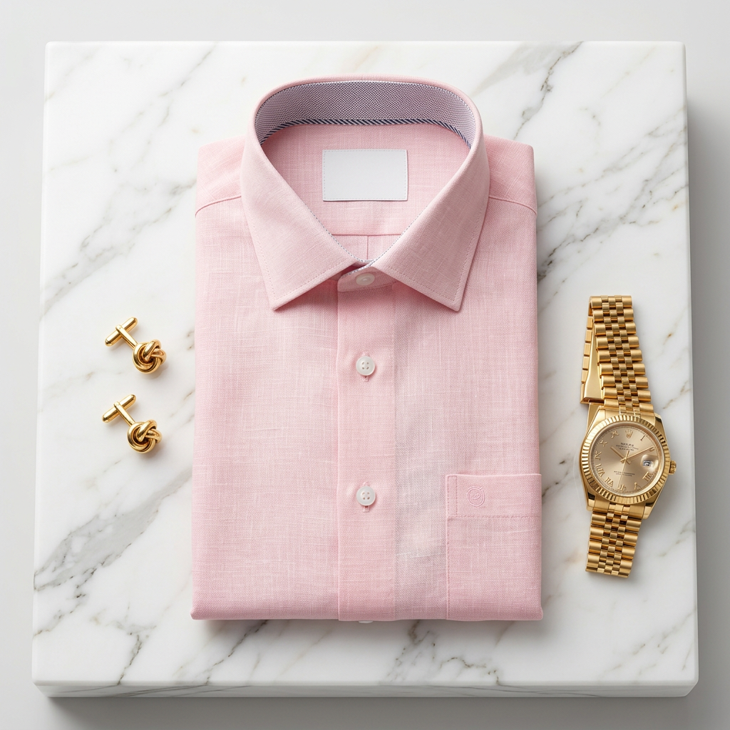 Linen Pink Shirt view 3