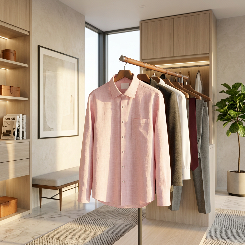 Linen Pink Shirt view 2