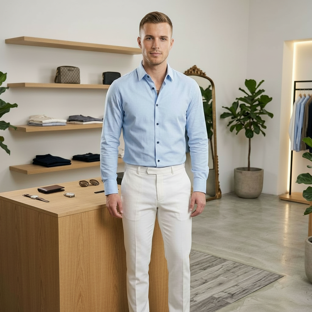 Elegant Blue Shirt view 2