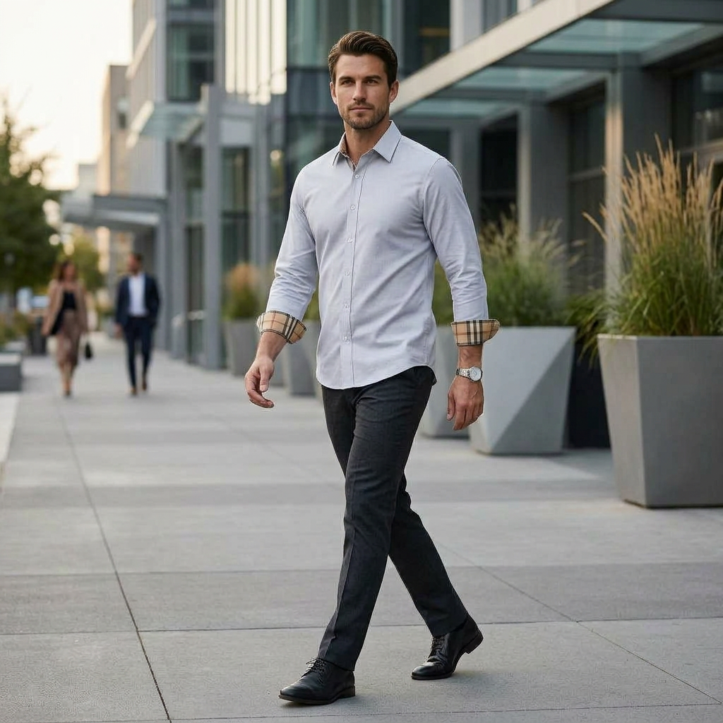 Urban Style Button-Up Shirt view 2