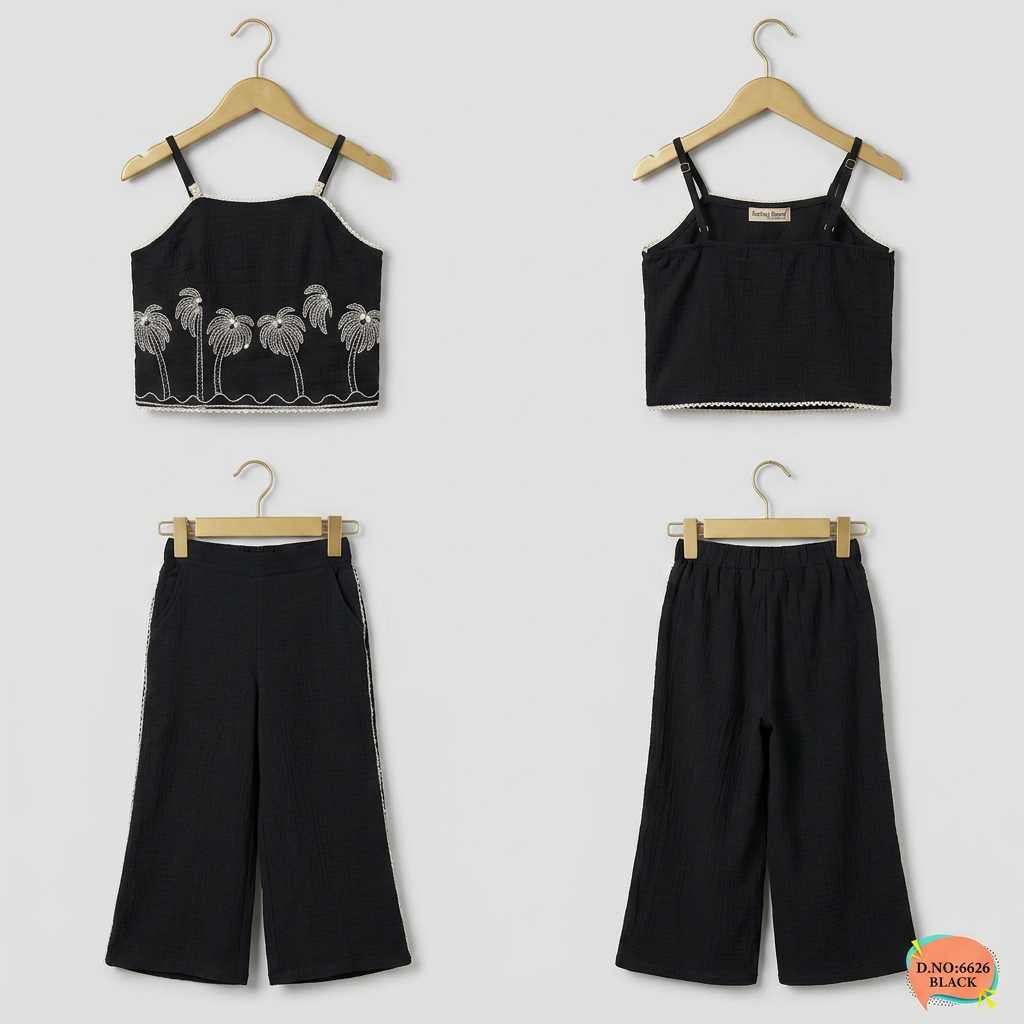 Black Palm Tree Set view 2